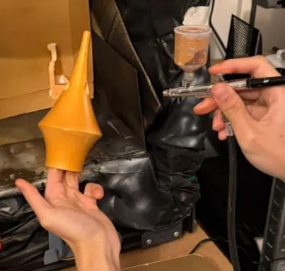 Airbrushing a printed part