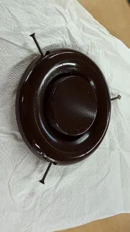 The base after a dark brown finish