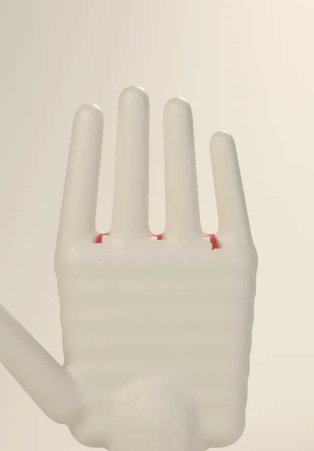 Leak map under Geodesic weighting: the fingers stay neutral