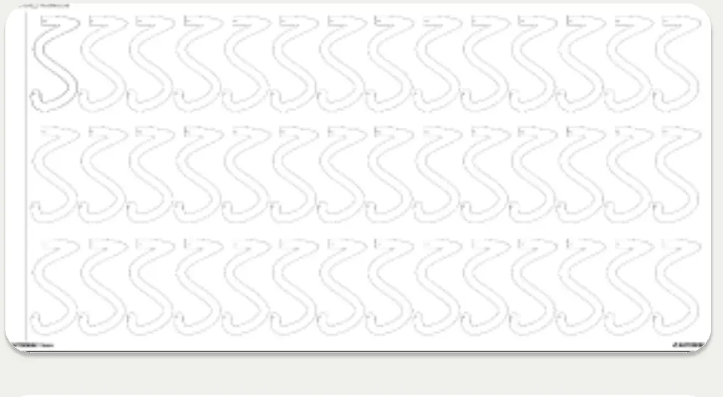 Nested cutting layout of the rib parts