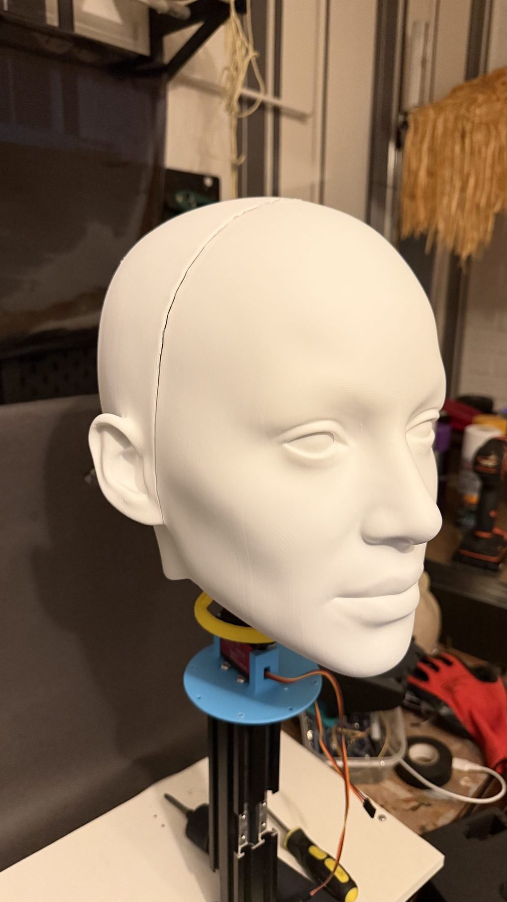Another angle of the printed head