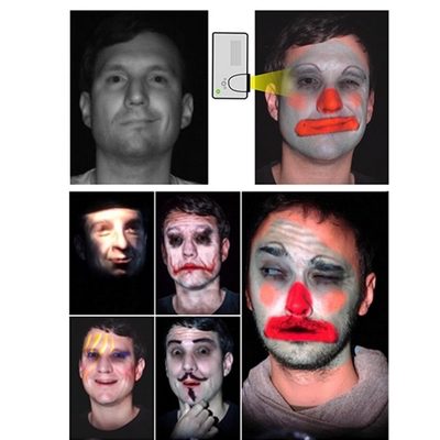 Makeup Lamps: projected makeup tracking a live face
